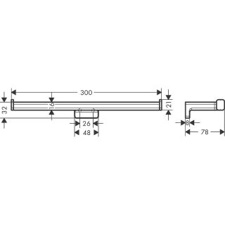 Держатель туалетной бумаги Hansgrohe AddStoris 41748000 двойной Хром